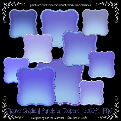 Tones of Mauve Panels - Toppers 