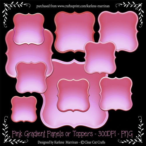 Tones of Pink Panels - Toppers 