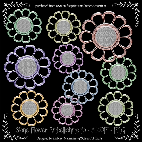 Stone Centre Flower Embellishments