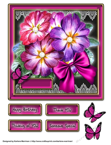 Big Blooms & Lace Card Topper