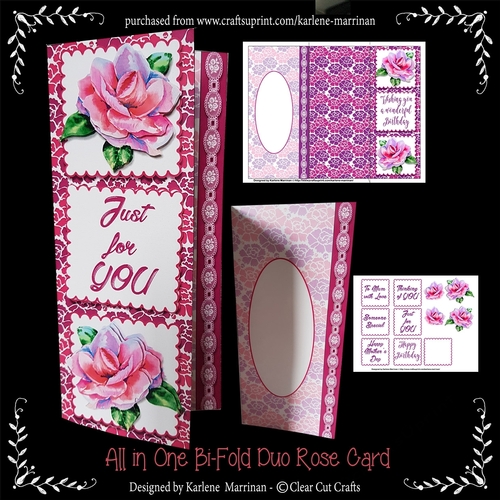 All In One Duo Rose Card