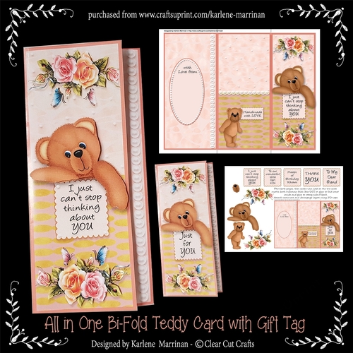 All in One Teddy Card with Small Gift Card