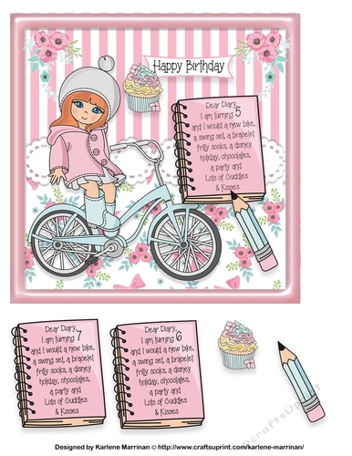 Birthday Wishes Bike Card Topper