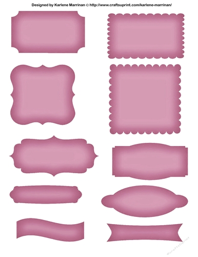 Labels or Tags - Moody Pink - A4 Sheet