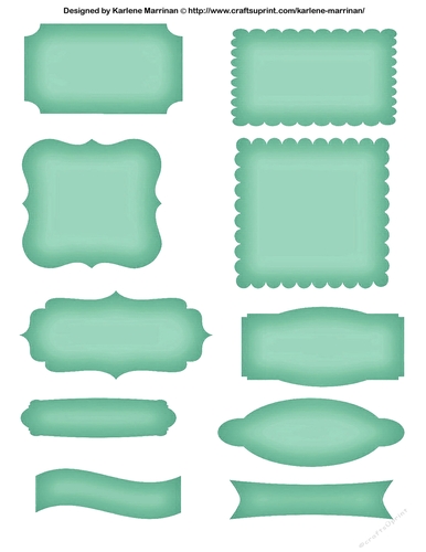 Labels or Tags - Minty Green - A4 Sheet
