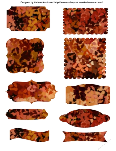 Labels or Tags - Autumn Blush - A4 Sheet