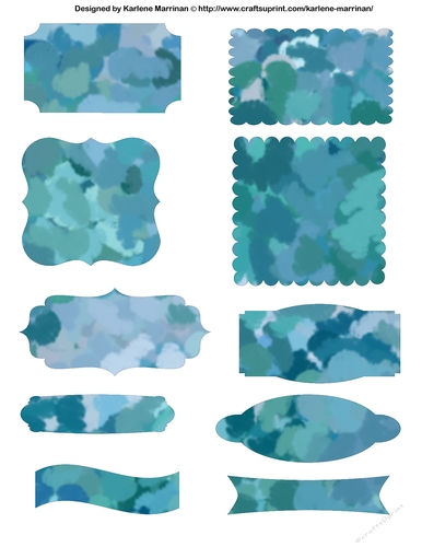 Labels or Tags - Soft Mosaic - A4 Sheet