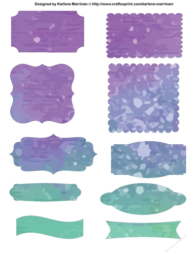 Labels or Tags - Watercolour 1 - A4 Sheet