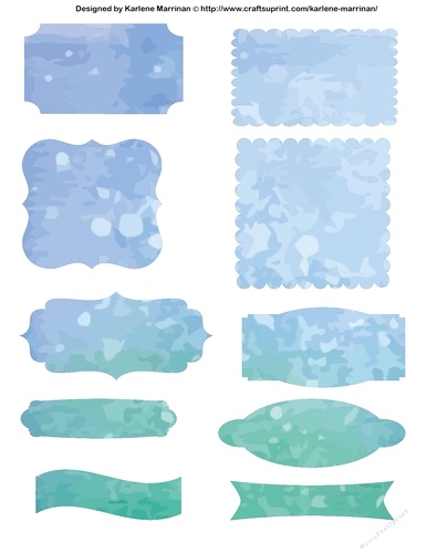 Labels or Tags - Watercolour 1 - A4 Sheet2