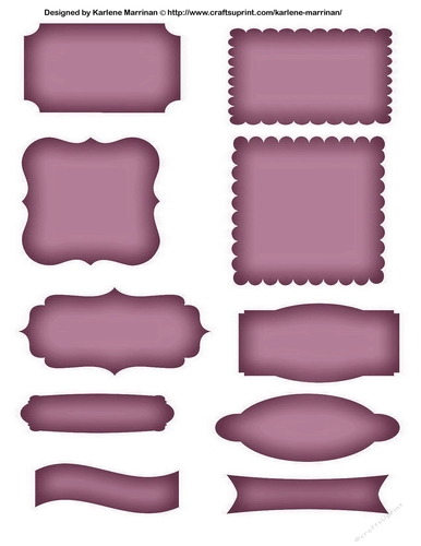 Labels or Tags - Burgundy - A4
