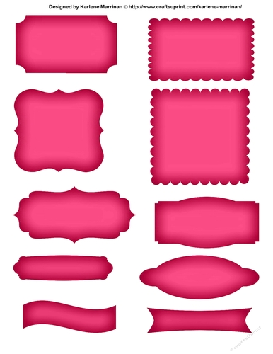 Labels or Tags - Scarlet - A4