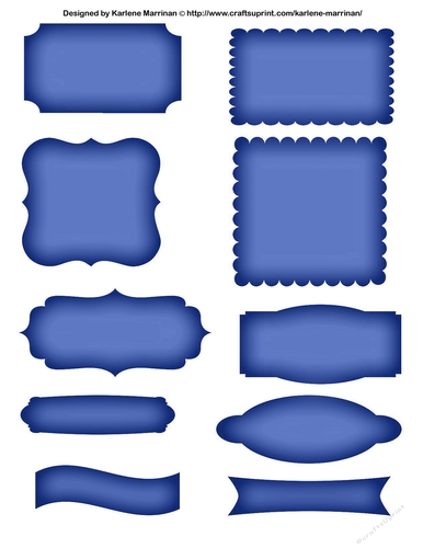Labels or Tags - Slate Blue - A4