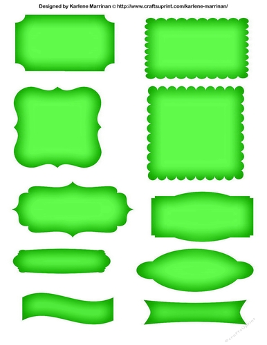 Labels or Tags - Lime Green - A4