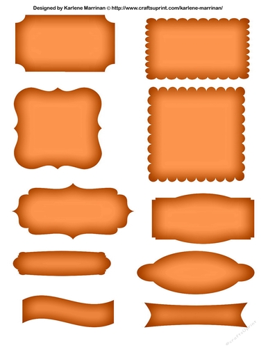 Labels or Tags - Autumn Orange - A4