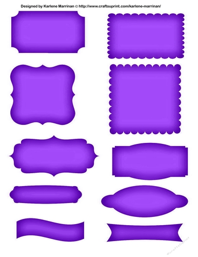 Labels or Tags - Pretty Purple - A4