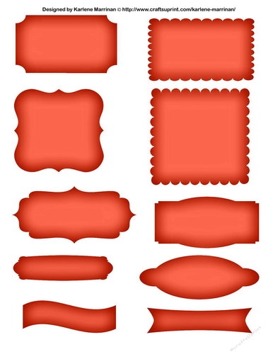 Labels or Tags - Orange - A4
