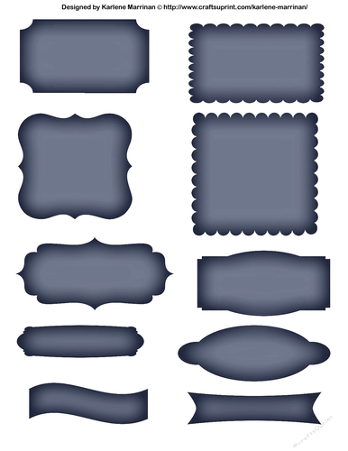 Labels or Tags - Steel Grey - A4