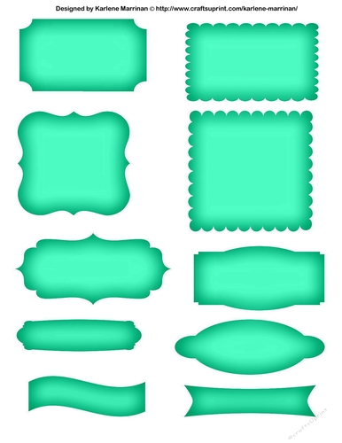 Labels or Tags - Bright Turquoise - A4