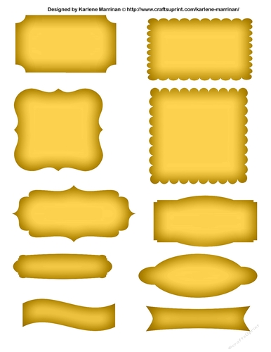 Labels or Tags - Burnt Yellow - A4
