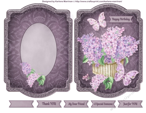 Lilac is Sweet Card Topper & Inner