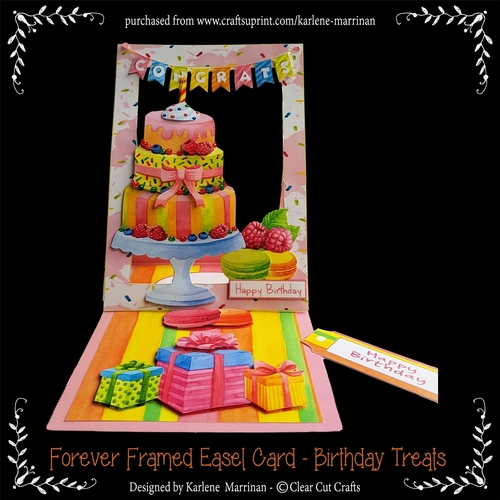 Forever Framed Birthday Treats Card & Gift Tag