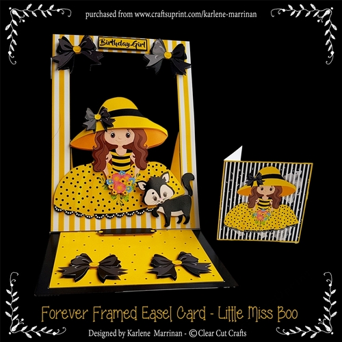 Forever Framed Easel Card - Little Miss Boo