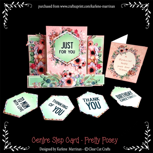 Floral Front Centre Step Card