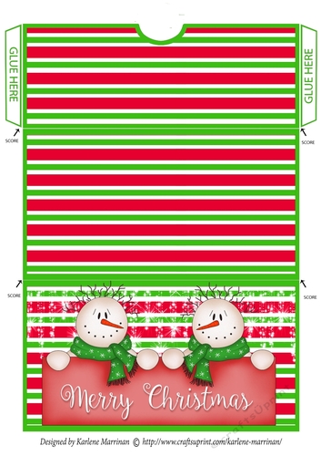 Snowmen Christmas Money/Gift/Voucher Wallet/Pocket or Envelope