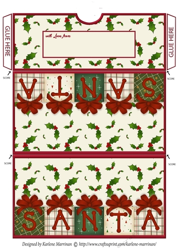 Santas Gifts Christmas Money/Gift/Voucher Wallet/Pocket or Envelope
