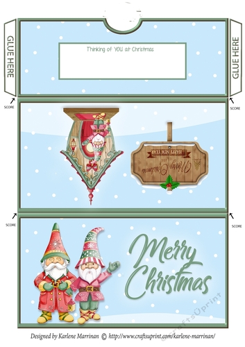 Gnomes Christmas Money/Gift/Voucher Wallet/Pocket or Envelope
