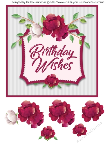 Central Panel Card Topper - Birthday WIshes
