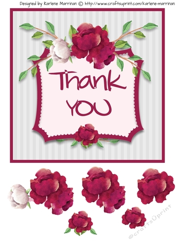 Central Panel Card Topper - Thank You