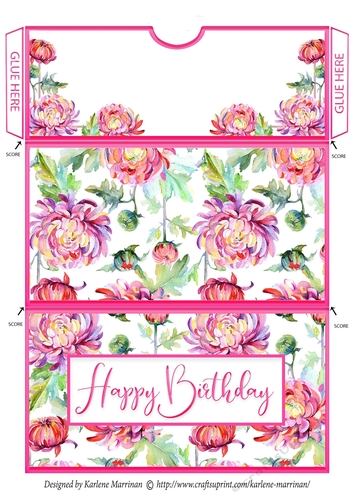 Spring Floral Pocket Series - H - Gift/Voucher/Money/Wallet/Envelopes