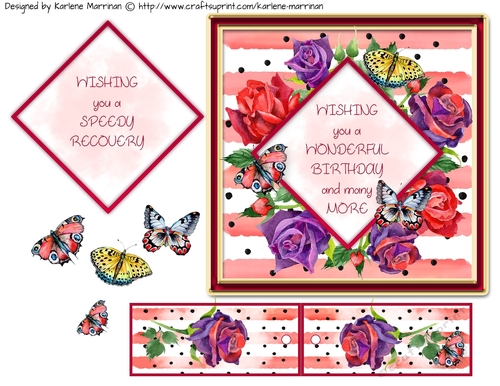 Diamond in Flowers Card Topper