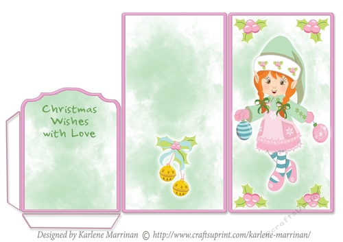 Little Christmas Pixie Voucher, Gift, Money, Pocket, Wallet, Envelope