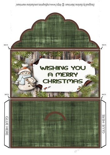 Snowman Male Voucher, Gift, Money, Pocket, Wallet, Envelope