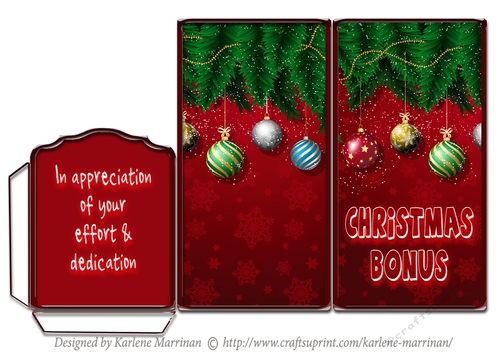 Christmas Bonus Voucher, Gift, Money, Pocket, Wallet, Envelope