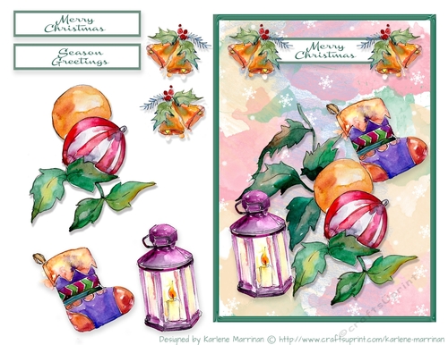 Watercolor Christmas Joy Card Topper