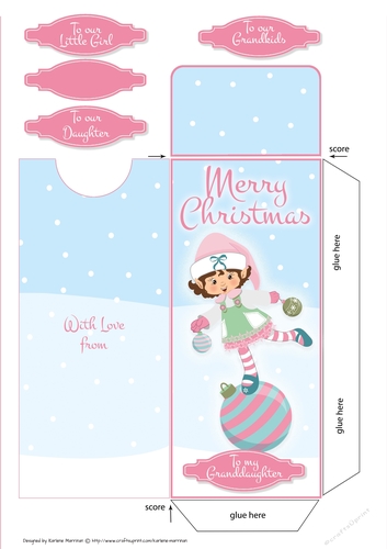 Christmas Candy  2 Gift/Money/Voucher Wallet/Pocket/Envelope