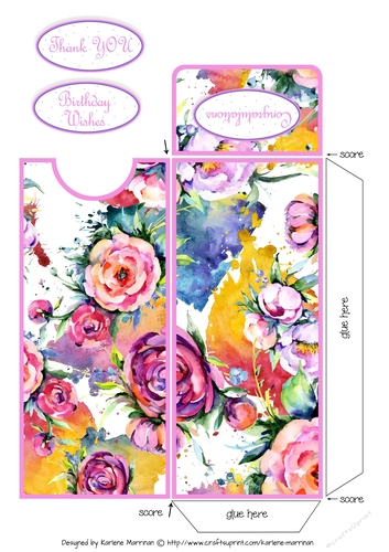 Flower Series-2 Voucher/Gift/Money Wallet/Pocket/Envelope