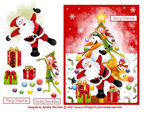 Stacks on Santa Card Topper