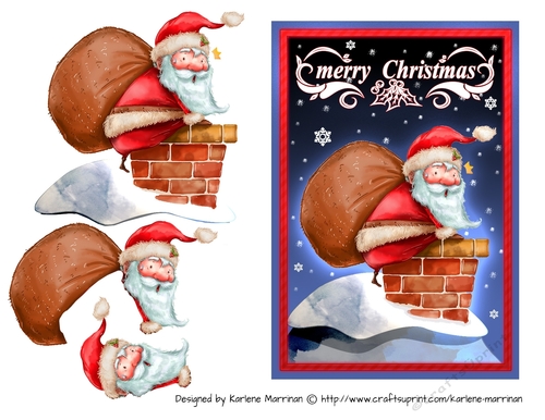 Santas Found a Chimney Card Topper