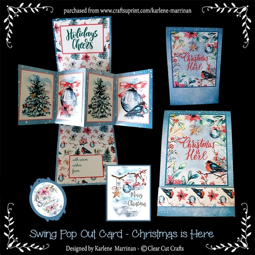 Christmas is Here Twisted Pop Up Card