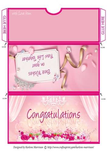 Gifts & Tiaras Wedding Voucher/Money/Gift Wallet/Pocket Envelope