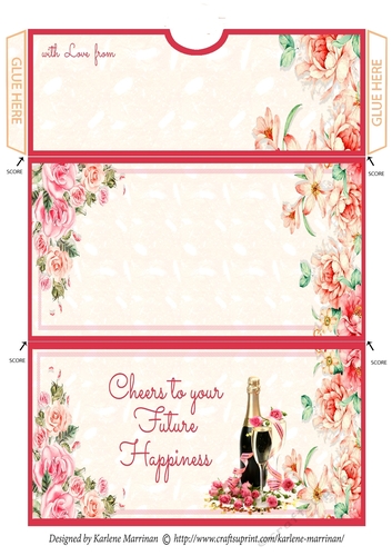 Wedding Cheers Voucher/Money/Gift Wallet/Pocket Envelope