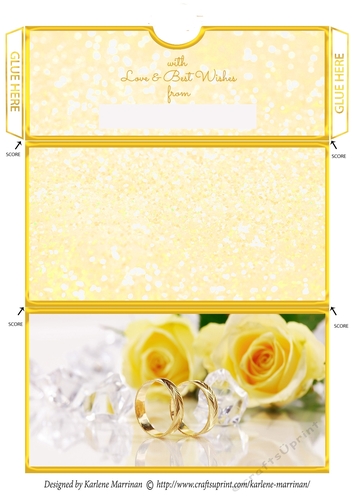 Rose & Rings Voucher/Money/Gift Wallet/Pocket Envelope