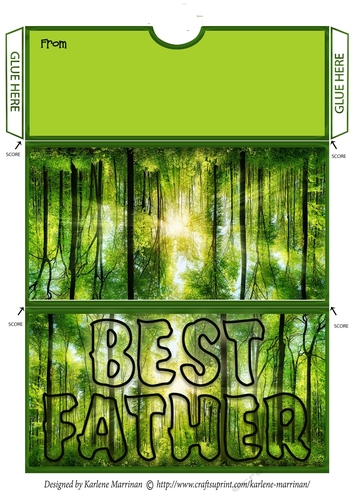 Best Father Landscape Voucher/Money/Gift Wallet/Pocket Envelope