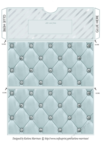 Quilted & Studded Gift/Money/Voucher Pocket/Wallet Envelope for any Occasion - Turquoise