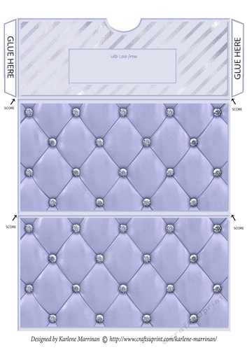 Quilted & Studded Gift/Money/Voucher Pocket/Wallet Envelope for any Occasion - Mauve