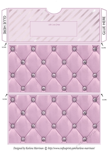 Quilted & Studded Gift/Money/Voucher Pocket/Wallet Envelope for any Occasion - Dusty Pink